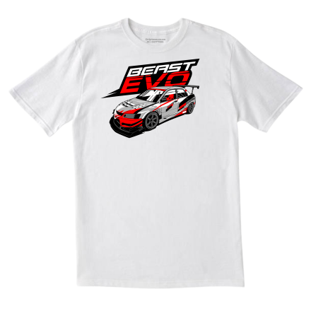 LANCER EVO BEAST Black / White T Shirt (77)