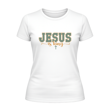 Jesus is King Ladies T-Shirt – Bold Christian Statement