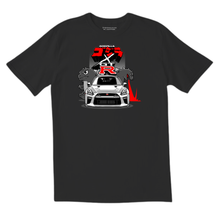 GODZILLA GTR Black Graphic T Shirt (74)